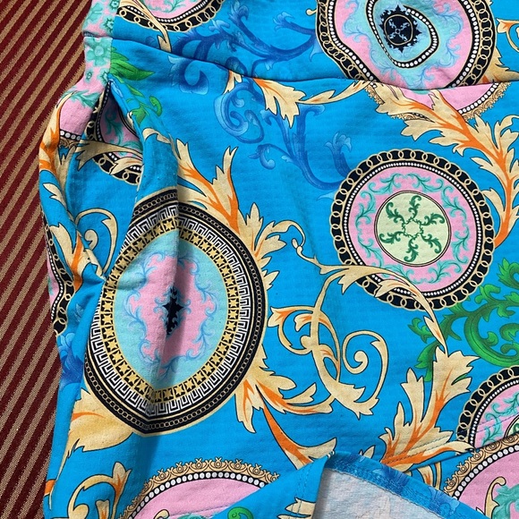 IBKUL women’s Debbie layered blue and Pink Patterned Mini Skort size XL - Picture 8 of 8